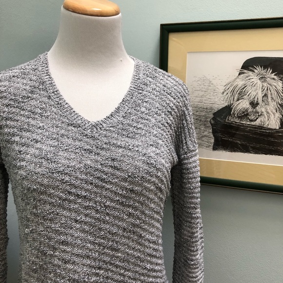 Calvin Klein Jeans Gray Marl V-Neck Sweater - Picture 2 of 11